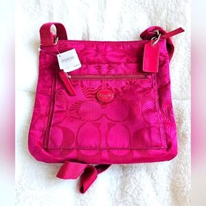 NWT Coach Fushia Crossbody Bag